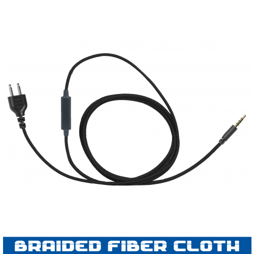 SnapLock Base -Braided Fiber Line - inline Mic. 3.5 Full Duplex (SL+1WMIC-3.5)