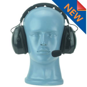 Flex Padded over the head dual muff lightweight headset with flex noise cancelling boom mic (HS9)