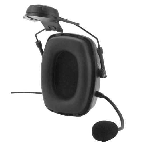 Hard Hat dual muff Heavy Duty headset with flex noise cancelling boom MIC (HS2) - Image 3