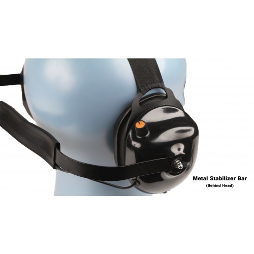 PTT & Volume Control on Dual Muff Headset - Noise Cancelling Boom Mic (HS8) - Image 4