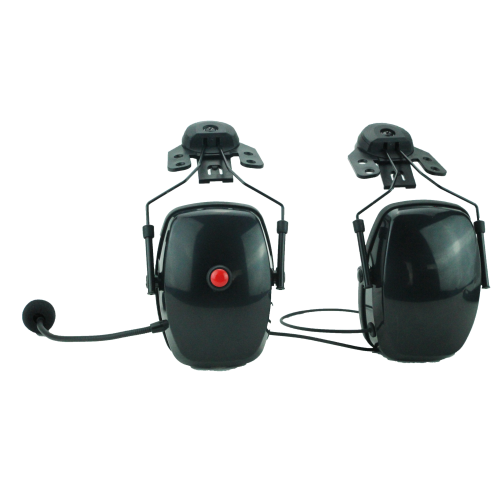 Hard Hat dual muff Heavy Duty headset with flex noise cancelling boom MIC (HS2) - Image 4