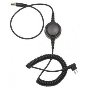 Detachable coil cable w/inline PTT For HS1, HS3, HS3G, HS5, HS7 & HS9 Headsets (HS5-CAB)