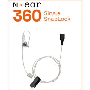 N•ear 360 earpiece / Coiled 22" cable / SNAPLOCK connector (N-SL-360-22S)