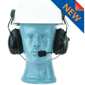 Hard Hat dual muff Heavy Duty headset with flex noise cancelling boom MIC (HS2)