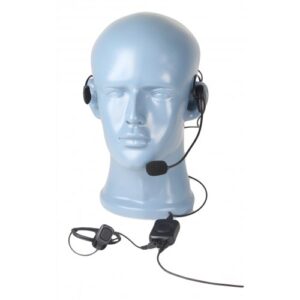 Ultra-Lite behind the head Single Muff headset with boom MIC and inline PTT w/2.5 FPTT Jack (HSBF)