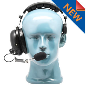 Over the head single muff headset with adjustable noise cancelling metal boom MIC (HS1)